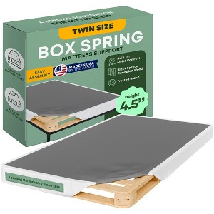 Continental Sleep, 4.5-Inch Low Profile Mattress Foundation, Strong Wood Structure, Easy Simple Assembly Box Spring. - 1 of 4