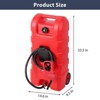 Fuel Caddy, 15 Gallon Portable Gas Can Fuel Tank Container with Fluid Transfer Siphon Pump and 10ft. Delivery Hose, Diesel Storage Can - 3 of 4
