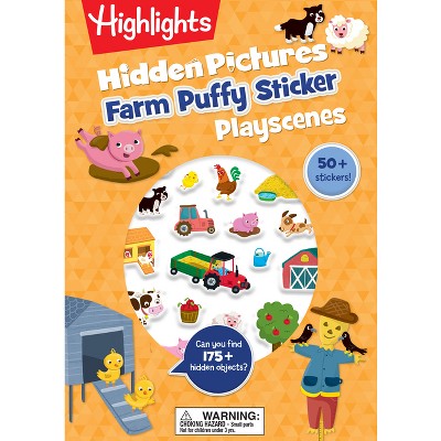Farm Hidden Pictures Puffy Sticker Playscenes - (Highlights Puffy Sticker Playscenes) (Paperback)