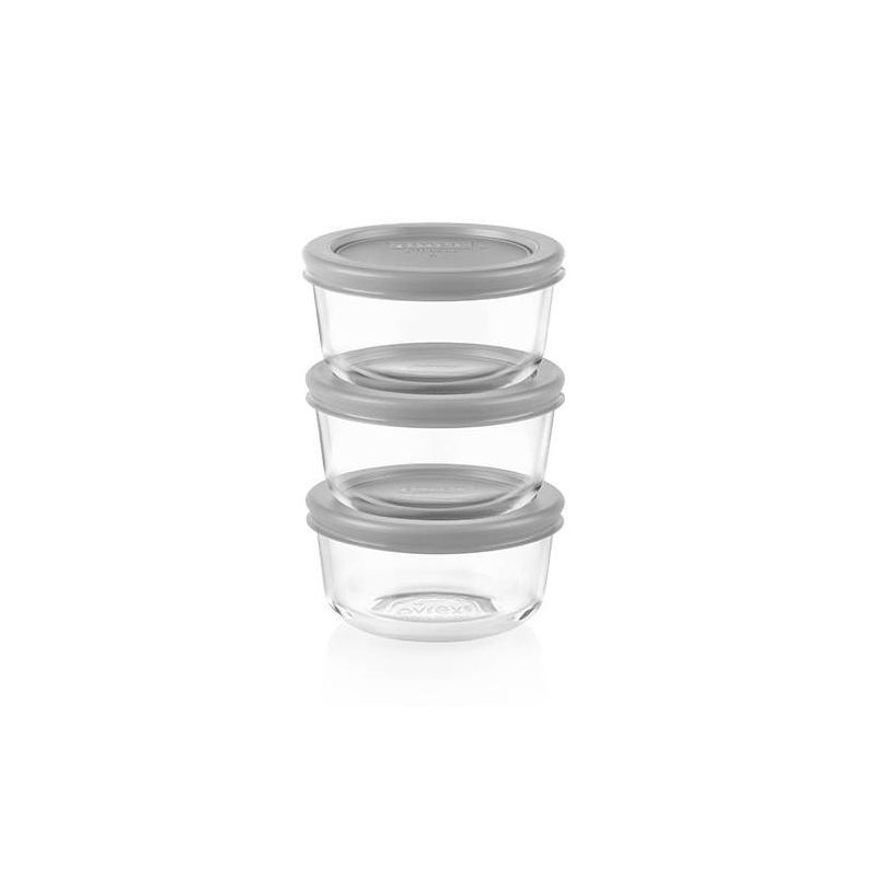 Pyrex Simply Store 6pc 1 Cup Round Glass Food Storage Value Pack, 1 of 3