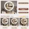 31.5'' Makeup Vanity Desk with Lighted Mirror, Luxury Dressing Table with 2 Drawers and 1 Cabinet, 3 Lighting Modes Available for Bedroom, White-Gold - 4 of 4
