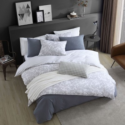 KENNETH top COLE New York Mineral KING DUVET COVER Bright White Linen Cotton