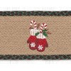 Earth Rugs Eco-Friendly Jute Oval Stair Tread – Hand-Stenciled Mittens Design - 2 of 3