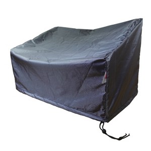 Gold 2-Layer Polyester Outdoor Loveseat Cover 58" x 32" x 21"/34" Charcoal Gray by Shield - 1 of 4