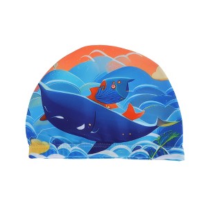 Unique Bargains Kid's Polyester Cartoon Whale Swim Cap 1 Pc - 1 of 4