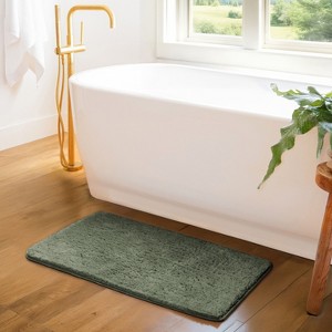 Plush Absorbent Bath Mat Rug with Anti-Skid Rubber Backing - Becky Cameron - 1 of 4