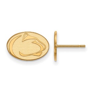 Black Bow Jewelry 14k Yellow Gold Penn State Nittany Lions NCAA Post Earrings - 1 of 3