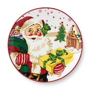 Certified International (Set of 4) 11" Santa's Retro Christmas Dinner Plates - 1 of 4