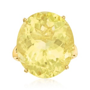 Ross-Simons 20.00 Carat Lemon Quartz Ring in 14kt Yellow Gold - 1 of 4