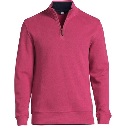 Lands' End Women's Serious Sweats Crewneck Long Sleeve Sweatshirt Tunic -  Large - Salt Washed Pink/hot Pink Mix : Target