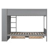Whisen Twin over Twin Bunk Bed with 2 Storage Drawers and Multi-Compartment Cabinet - 4 of 4