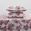 Kate Aurora Holiday Essentials Cozy Bed Collection Deep Pocket 100% Cotton Flannel Red Christmas Toile 4 Piece Sheet Set - 3 of 3