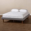 Queen Liliya Walnut Finished Wood Platform Bed Frame Brown - Baxton Studio: Sturdy, No Box Spring Needed - 3 of 4