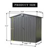 NicBex Metal Outdoor Storage Shed with Lockable Doors and Air Vents for Backyard Garden,Patio,Brown/Black - 3 of 4