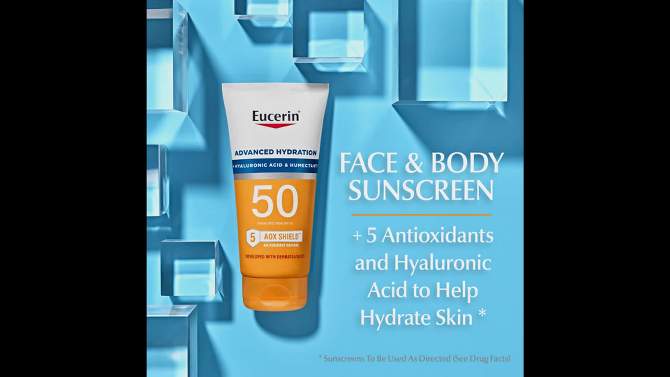 Eucerin Advanced Hydration Sunscreen Lotion - SPF 50 - 5 fl oz, 2 of 14, play video