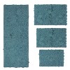 Bell Flower Collection Tufted Bath Rugs, Extra Soft and Absorbent, Non-Slip Bath Mats, Machine Washable Bathroom Mats, 4 Piece Set with Runner, Blue - 2 of 4