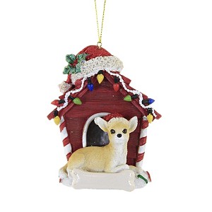 Kurt S. Adler 4.0 Inch Dog In Dog House Christmas Bone Tree Ornaments - 1 of 3