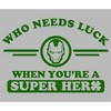 Juniors Womens Marvel St. Patrick's Day Iron Man No Luck Needed T-Shirt - 2 of 4