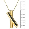 EVERLY JEWELRY | Yellow Plated Sterling Silver 1/2 CT TGW Black Spinel Fashion Pendant With Chain, 18-inch - 2 of 4