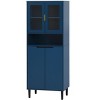 Maliang Decorative Storage Cabinet, Tempered Glass Door Storage Bookcase with Adjustable Shelf - 2 of 4