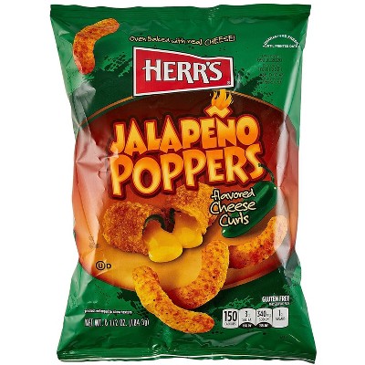 Herrs Jalapeno Poppers Cheese Curls - 7 Oz Bag (pack Of 3)