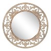 Kate and Laurel Shovali Rustic Round Mirror, 32" Diameter, Natural - 4 of 4