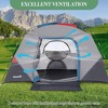 Easy Set Up Camping Tent, 4-5 Person Waterproof Family Tent for Hiking, Backpacking, and Outdoor Travel, Light Blue - 3 of 4