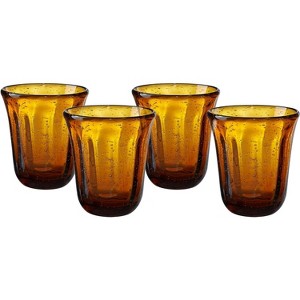 Artland Savannah Bubble DOF Glass, Set Of 4, Amber - 1 of 1