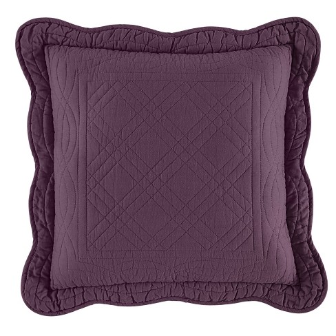 Purple euro best sale pillow shams