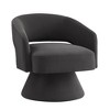 CAVINAS Velvet Fabric Swivel Accent Chair with Open Backrest,Modern Upholstered Swivel Living Room Chairs,Reading Chairs for Living Room - 2 of 4