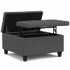 CAVINAS Square Storage Ottoman Bench,Storage Ottoman with Lift Lids and Stitched Tuft Design for Living Room,Bedroom - 3 of 4
