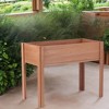 Okak Elevated Raised Garden Bed with Legs Wooden Planter Box for Vegetables, Flowers, Herbs, Outdoor Gardening, 31" x 16" x 30"/40" x 20" x 31" - 4 of 4