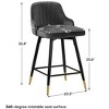 Bekrvio Swivel Barstools with Back, Counter Height, Velvet Upholstered - 2 of 4