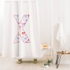 Deny Designs April Lane Art Fancy Bow Monogram Shower Curtain - 2 of 3