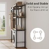 5-Tier Wood Over-the-Washer Dryer Storage Shelf " A+B - Adjustable Height Laundry Organizer with Double-Layer Wood Shelves, Space-Saving Design - 3 of 4
