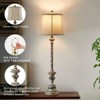 GTCLIGHTING Farmhouse Table Lamps for Living Room,35.25" Resin Bedside Lamps with Fabric Shade&Rotary Switch - 3 of 4