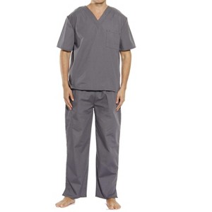 Tropi Unisex Scrub Sets Medical Scrubs Mens Scrubs (Steel Grey, Small) - 1 of 3