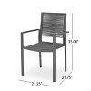 NicBex Outdoor Dining Chairs Set of 2 Modern Patio Aluminum Chairs with Rope Seat,Braided Design - 3 of 4