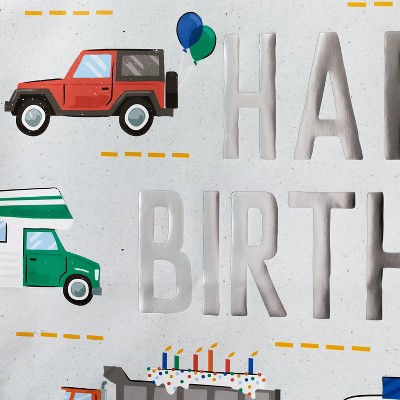 &#34;Happy Birthday&#34; Vehicles Large Gift Bag - Spritz&#8482;