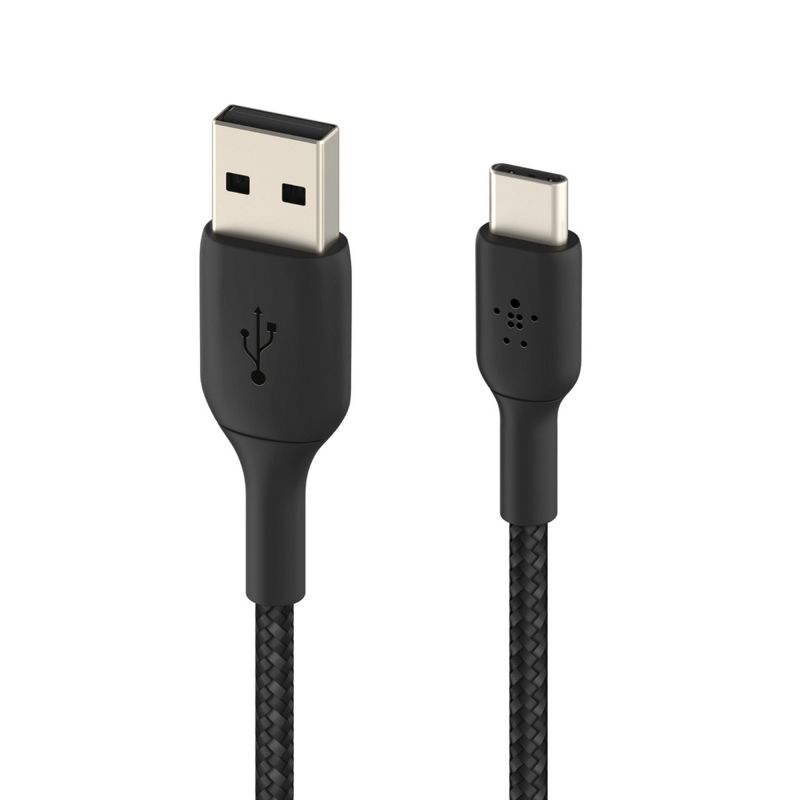 Belkin® BOOST UP CHARGE™ Braided USB-C® to USB-A Cable, 6.6 Ft., Black, 2 of 8