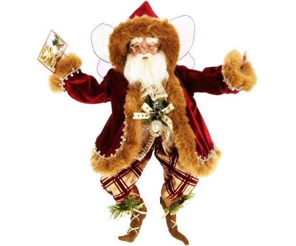 Mark Roberts Products 16" Collectible Christmas Card Fairy Medium - Green/Red
