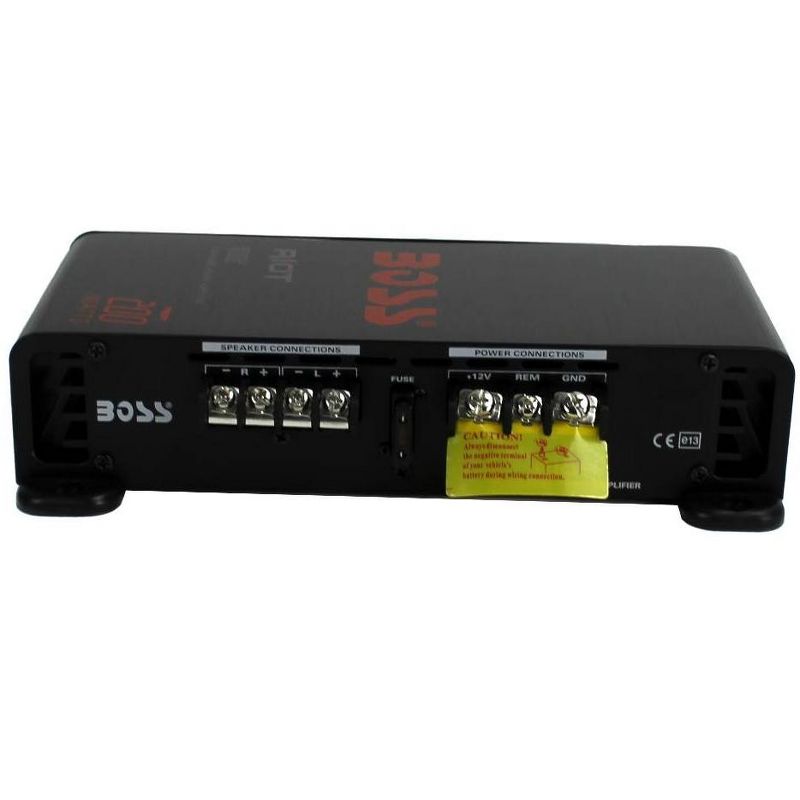BOSS Audio Systems R1002 Riot 200 Watt 2-Channel Class A/B 2 Ohm Stable Full Range Car Audio High Output Power Amplifier, 5 of 7