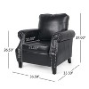 GDFStudio Dowd 36.50" Faux Leather Club Chair with Nailhead Trim - image 3 of 4