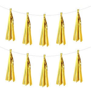 Unique Bargains Party Tassel Garland Banner Paper Tassels DIY for Wedding 15 Pcs - 1 of 4
