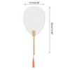 Unique Bargains Portable Double-Sided Long Handle Xuan Paper Folding Fan 1 Pc - 2 of 4