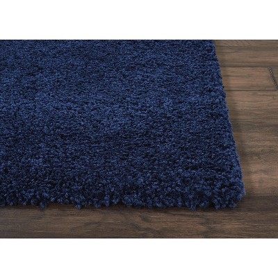 SoCal Inspired Navy Blue Plush Shag Rug 7'10" x 9'10"