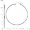 Black Bow Jewelry 1.25mm Sterling Silver Polished Round Hoop Earrings, 40mm (1 1/2 in) - 4 of 4