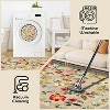 5'x7' Floral Area Rugs, Machine Washable Rug for Living Room- Soft Indoor Carpet, Low Pile for Bedroom, Dining Room, Playroom, Office - 3 of 4