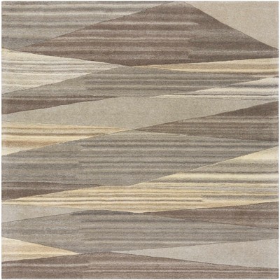 Hauteloom Forum Taupe Modern Wool Rug