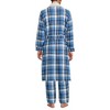 Lands' End Men's High Pile Fleece Lined Flannel Robe - 2 of 3